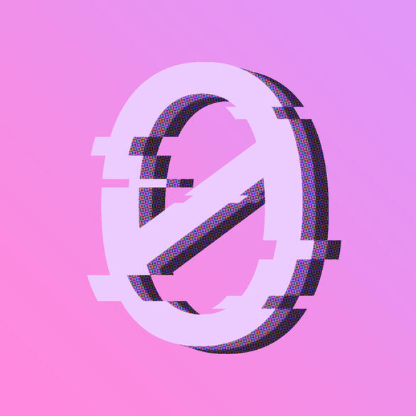 The 0mni logo: A glitched, slashed zero.